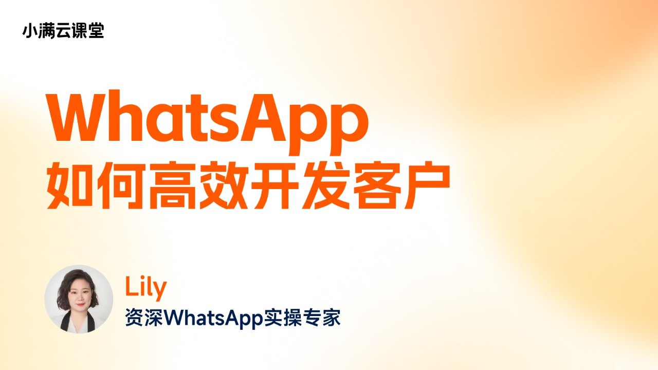 WhatsApp如何高效开发客户